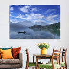 Sun Moon Lake Morning Mist Wall Art
