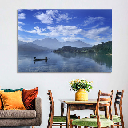 Sun Moon Lake Morning Mist Wall Art
