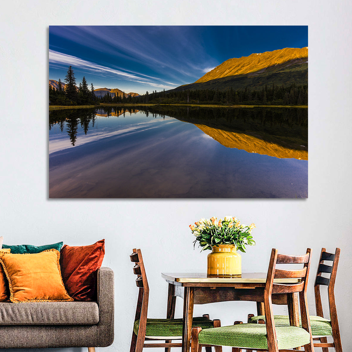 Rainbow Lake at Golden Hour Wall Art