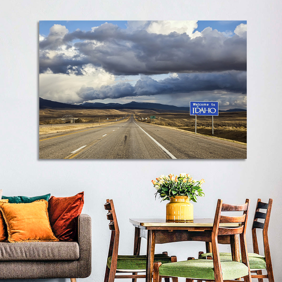 I-15 Idaho Highway Wall Art in a room, landscape