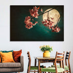 Moonlit Sakura Blossoms Wall Art