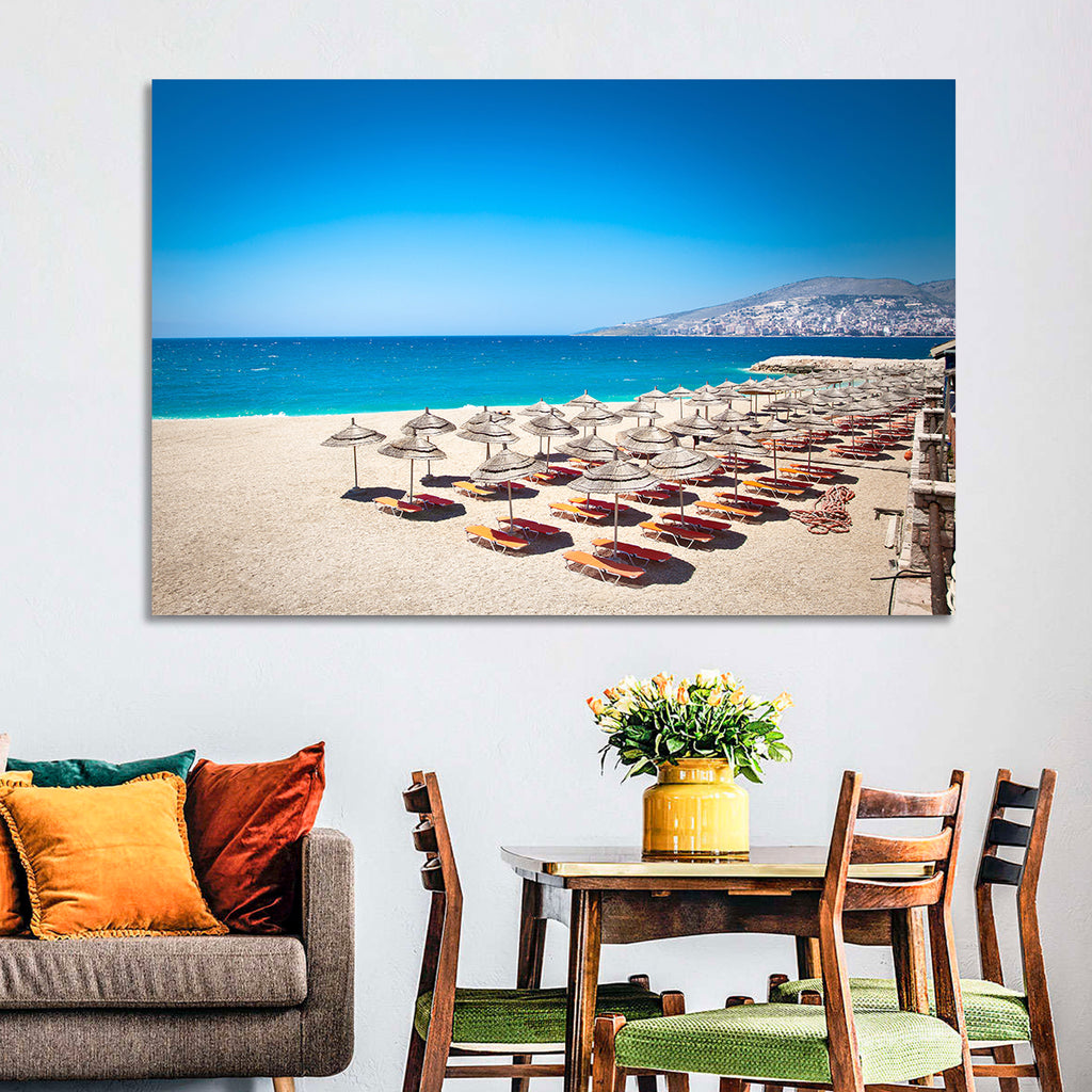 Mango Beach Umbrellas Wall Art