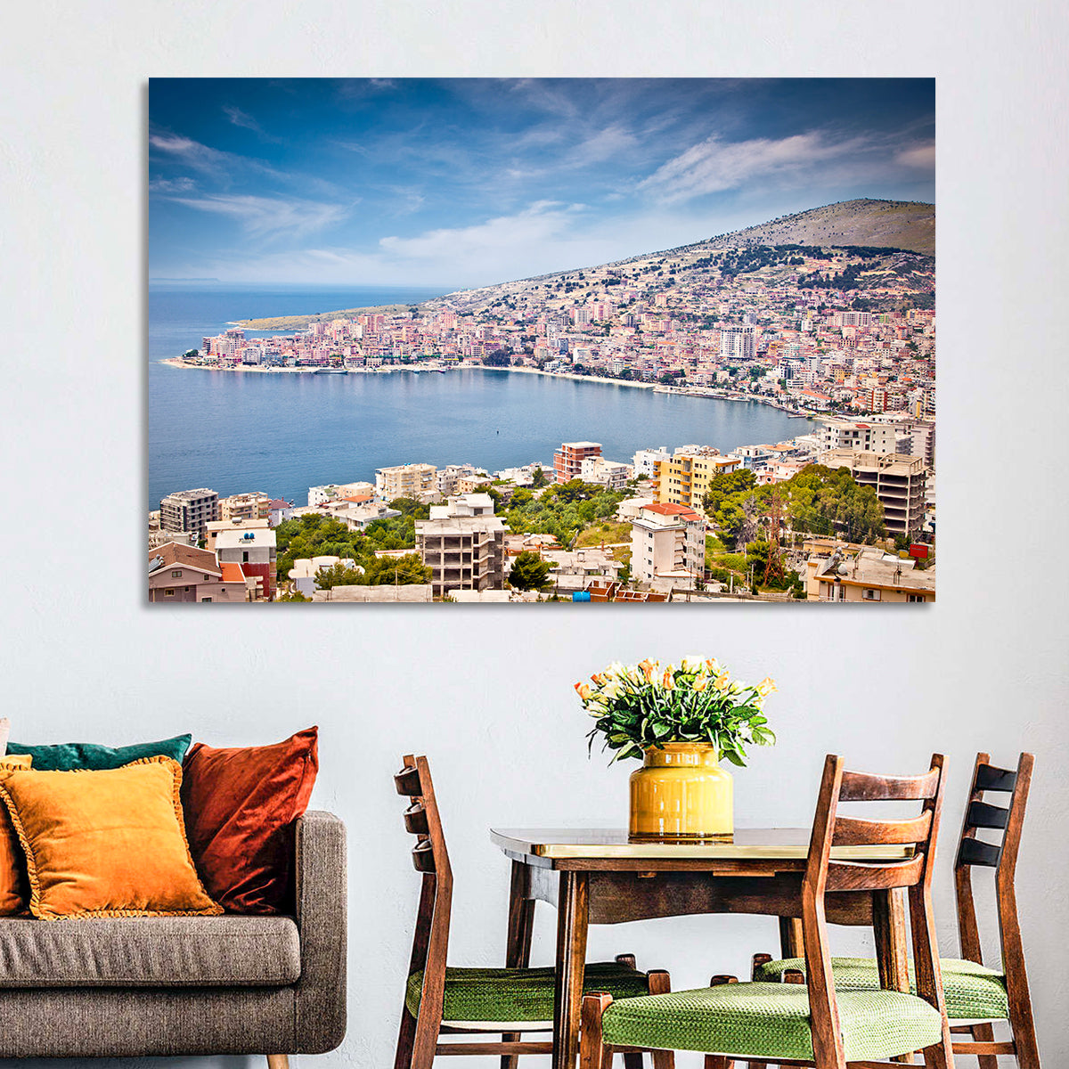 Saranda Bay Cityscape Wall Art