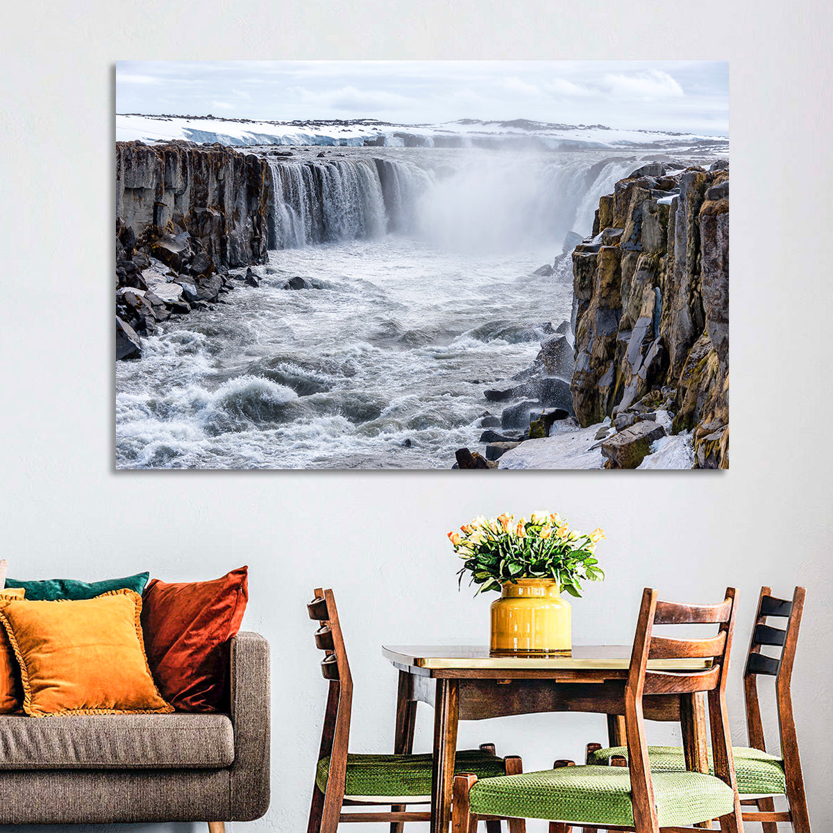 Selfoss Waterfall, Iceland Wall Art in a room, landscape