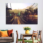 Futuristic Highway at Dusk Wall Art
