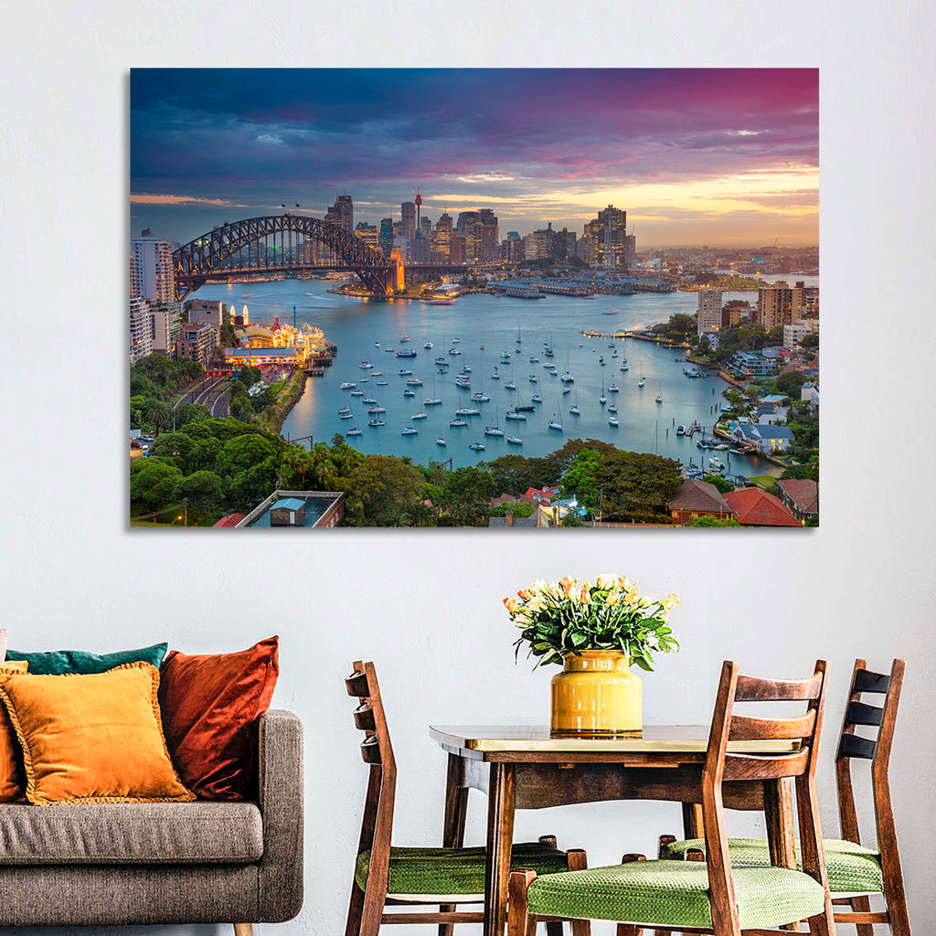 Sydney Harbour Sunset Wall Art