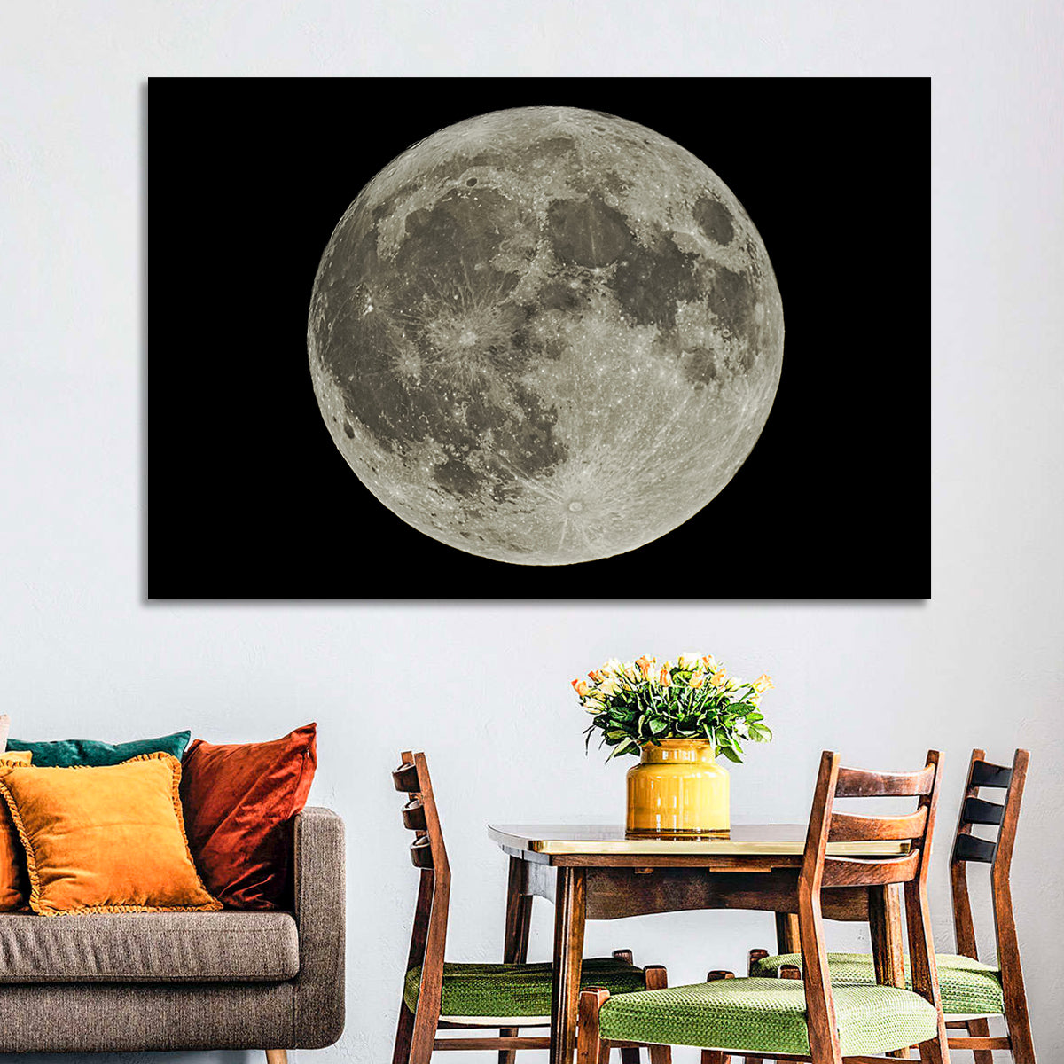 Full Moon with Tycho Rays Wall Art