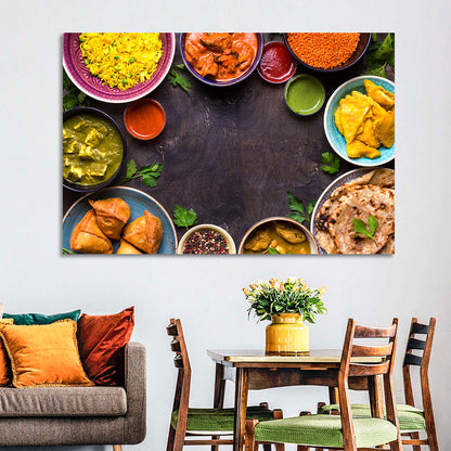 Indian Feast Flat-lay Wall Art