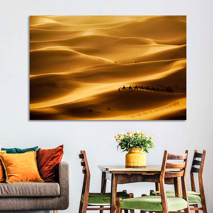 Golden Hour Camel Caravan Wall Art
