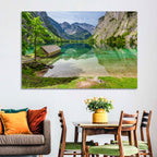 Obersee Boathouse Reflection Wall Art