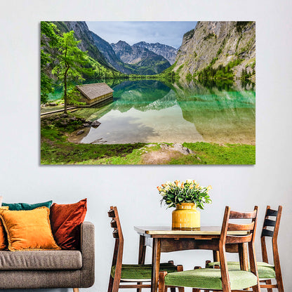 Obersee Boathouse Reflection Wall Art
