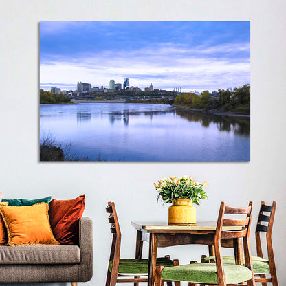 Kansas City Skyline at Dusk Wall Art