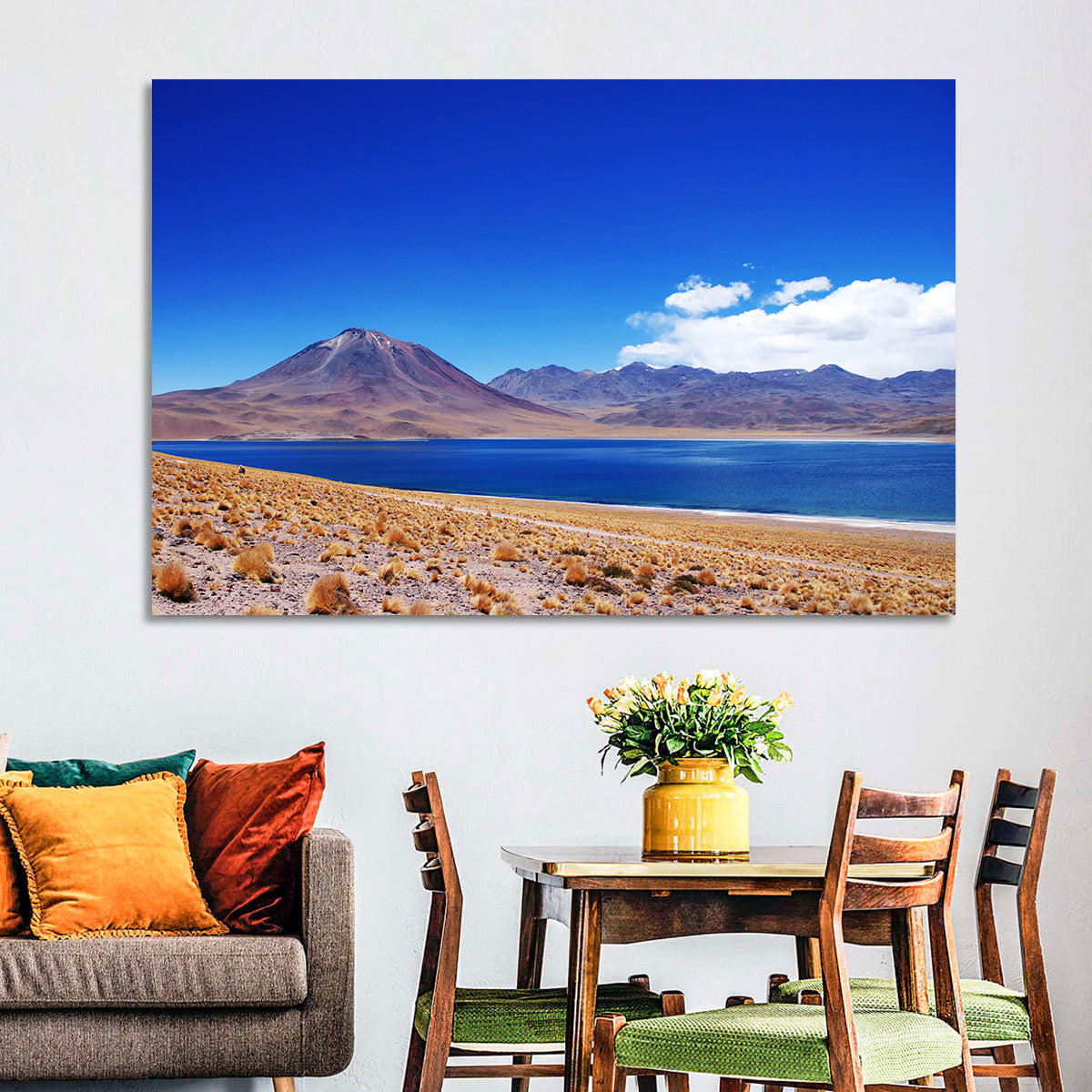 Miscanti Lagoon and Miñiques Volcano Wall Art