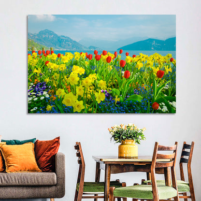 Lake Lucerne Daffodils Wall Art