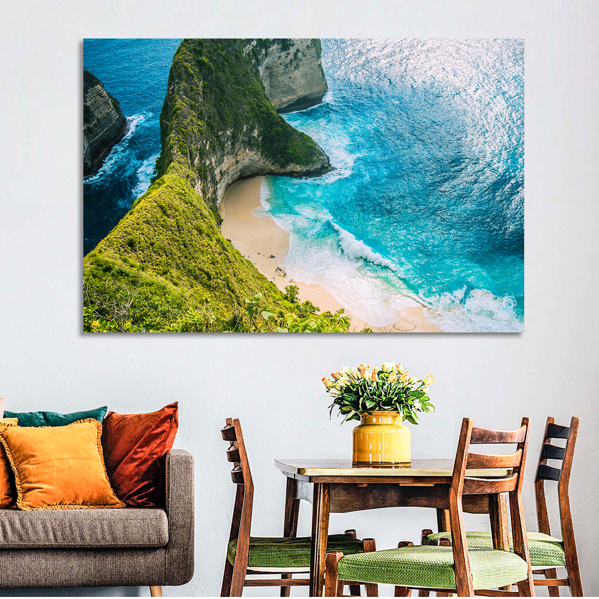 Kelingking Beach, Nusa Penida Wall Art in a room, landscape