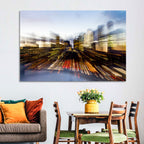 Zoom Burst Skyline Abstract Wall Art
