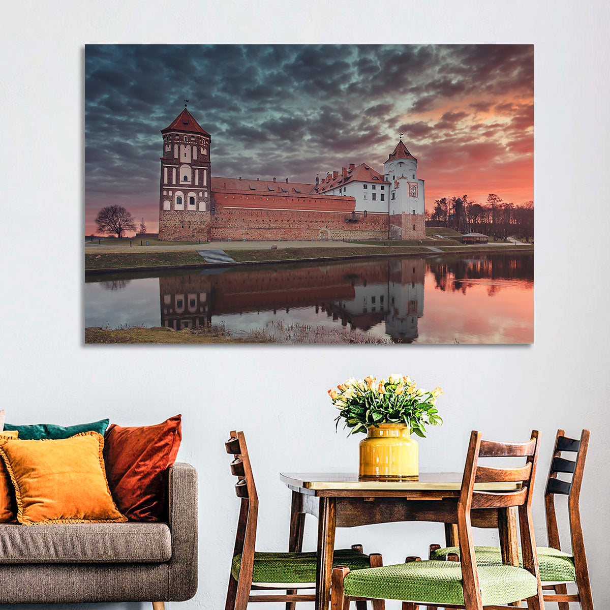 Mir Castle at Dusk Wall Art
