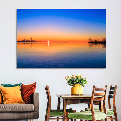Toronto Sunset Over Lake Ontario Wall Art
