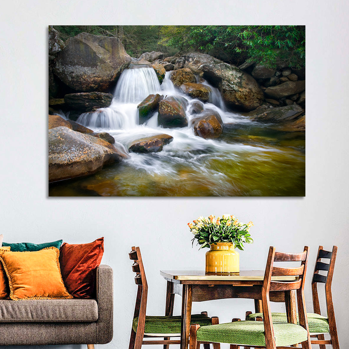 Blue Ridge Mossy Waterfall Wall Art