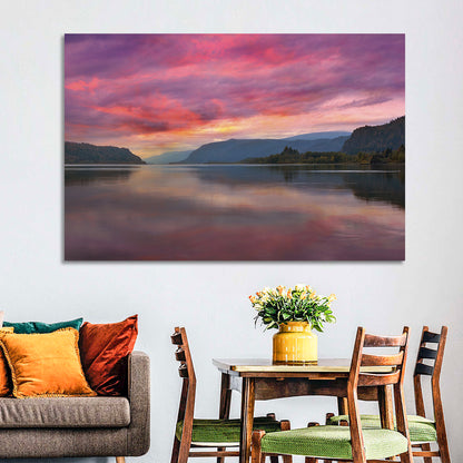 Sunrise Over River Gorge Wall Art