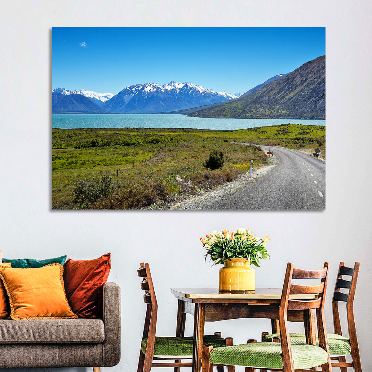 Winding Road at Lake Ohau Wall Art