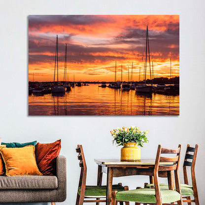 Lake Norman Harbor Sunset Wall Art