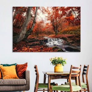 Autumn Forest Creek Wall Art