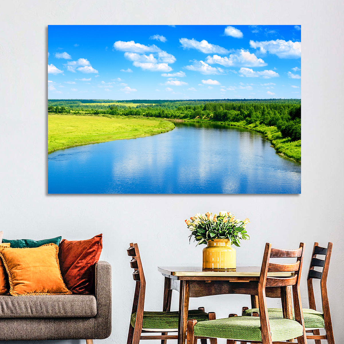 Blue River Meadow Wall Art