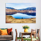 Kamloops Lake Sunset with Snow Capped Peaks Wall Art