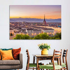Turin Skyline at Golden Dusk Wall Art
