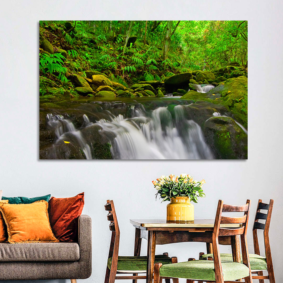 Emerald Jungle Stream Wall Art