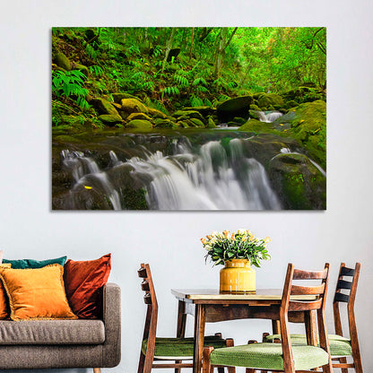 Emerald Jungle Stream Wall Art