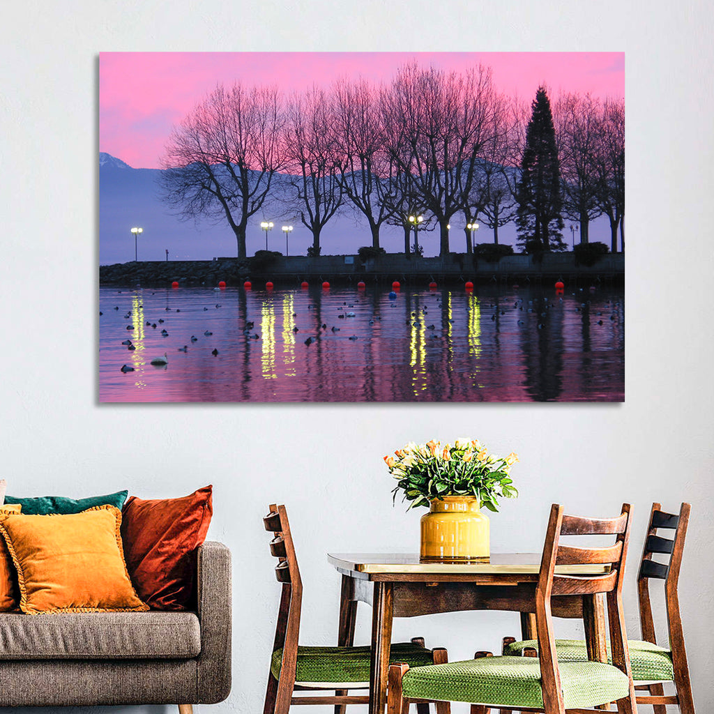 Lake Geneva Twilight Wall Art