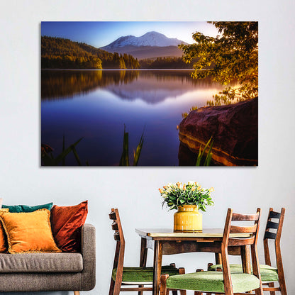 Mt Shasta Reflection at Lake Siskiyou Wall Art
