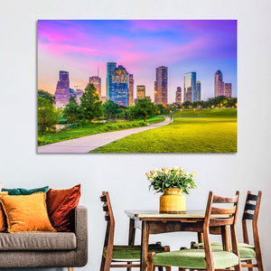 Houston City Skyline Wall Art