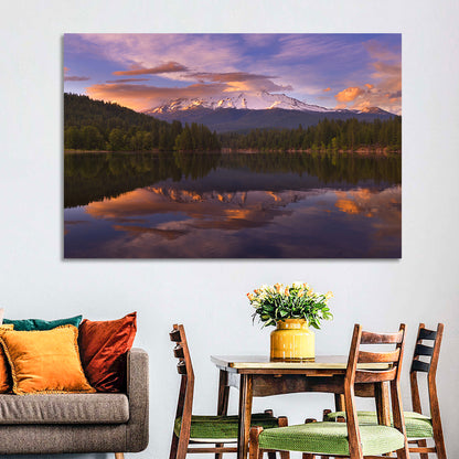Mt Shasta Over Lake Siskiyou Wall Art