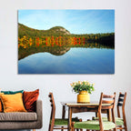 Echo Lake Autumn Reflection Wall Art