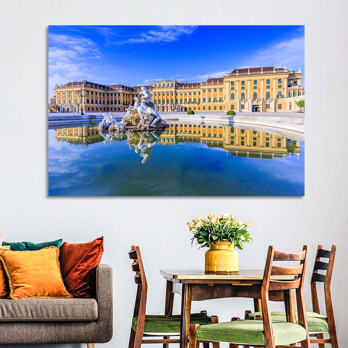 Schönbrunn Palace Fountain View Wall Art