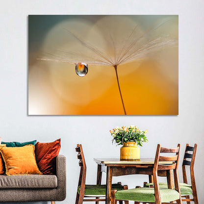 Dandelion Seed with Droplet Wall Art