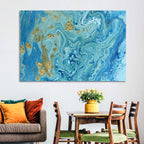 Blue Marble Streams Wall Art