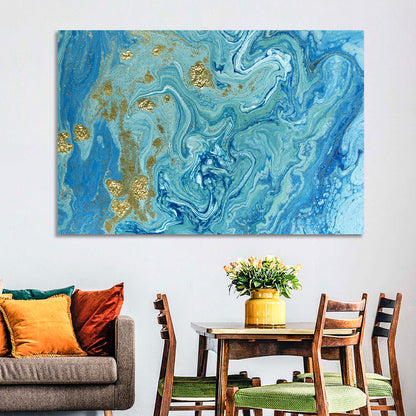Blue Marble Streams Wall Art