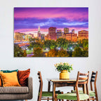 Hartford Skyline at Dusk Wall Art