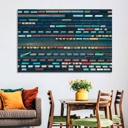 Trains Line Pattern Wall Art