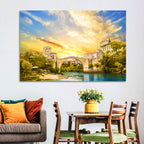 Stari Most at Sunset Wall Art