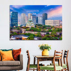 Osaka Castle Skyline at Dusk Wall Art