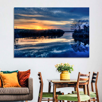 Louisiana Bayou Sunset Wall Art