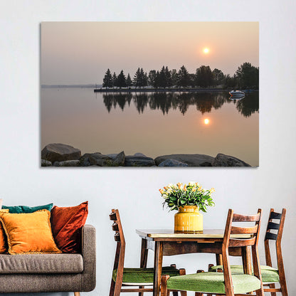 Sylvan Lake Sunset Reflection Wall Art