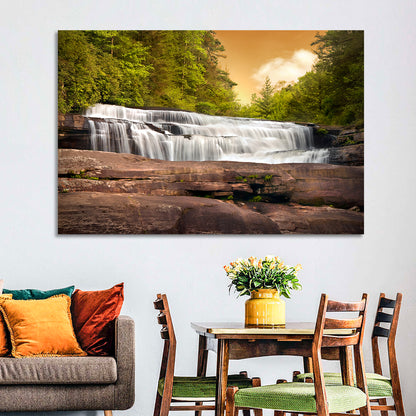Blue Ridge Waterfall at Golden Hour Wall Art
