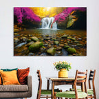 Phu Soi Dao Waterfall at Dusk Wall Art
