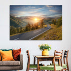 Alpine Highway at Golden Hour Wall Art